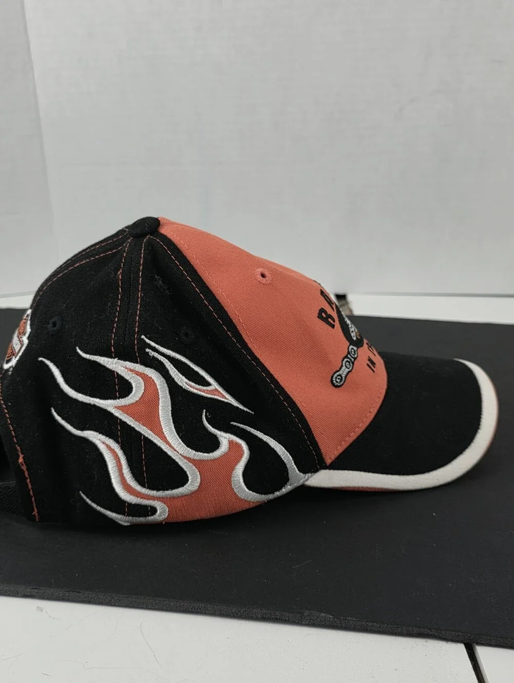 Harley-Davidson Youth Rager In Training Orange Black Adjustable Hat Cap